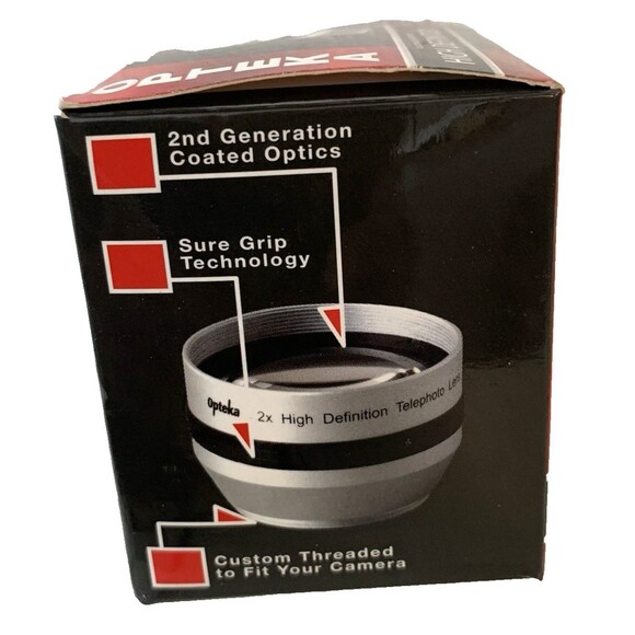 Opteka 2X AF Telephoto Lens for Digital Camera Manual Pouch New/Boxed - Picture 3 of 5